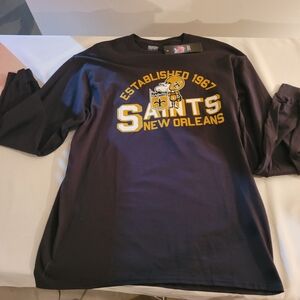 NWT New Orleans NFL Junk Food lg sleeve tshirt sz L